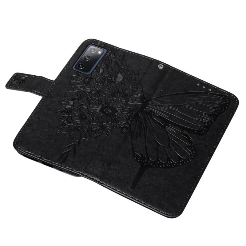 Housse Samsung Galaxy S20 Fe Papillon Design Avec Lanière