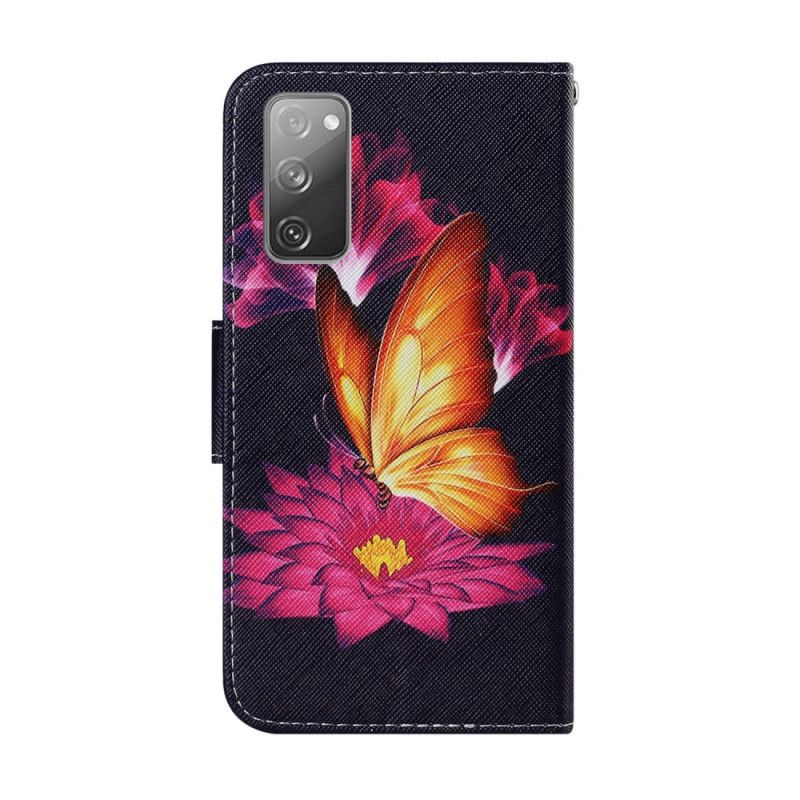 Housse Samsung Galaxy S20 Fe Papillon Et Lotus