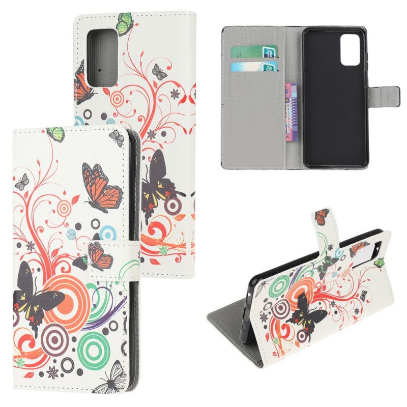 Housse Samsung Galaxy S20 Fe Papillons Et Fleurs