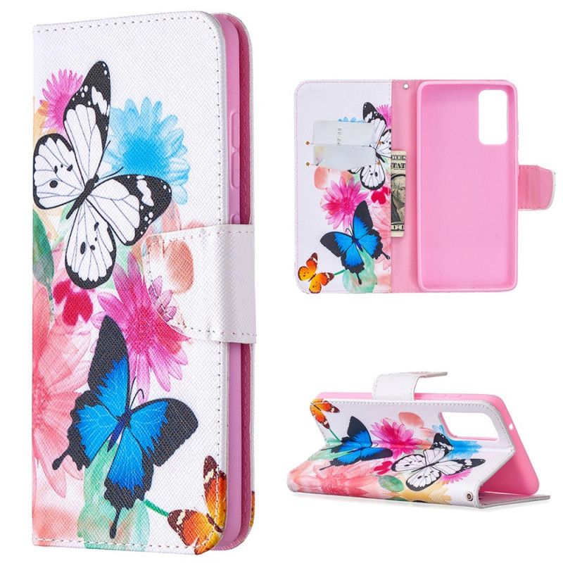 Housse Samsung Galaxy S20 Fe Papillons Et Fleurs Peints