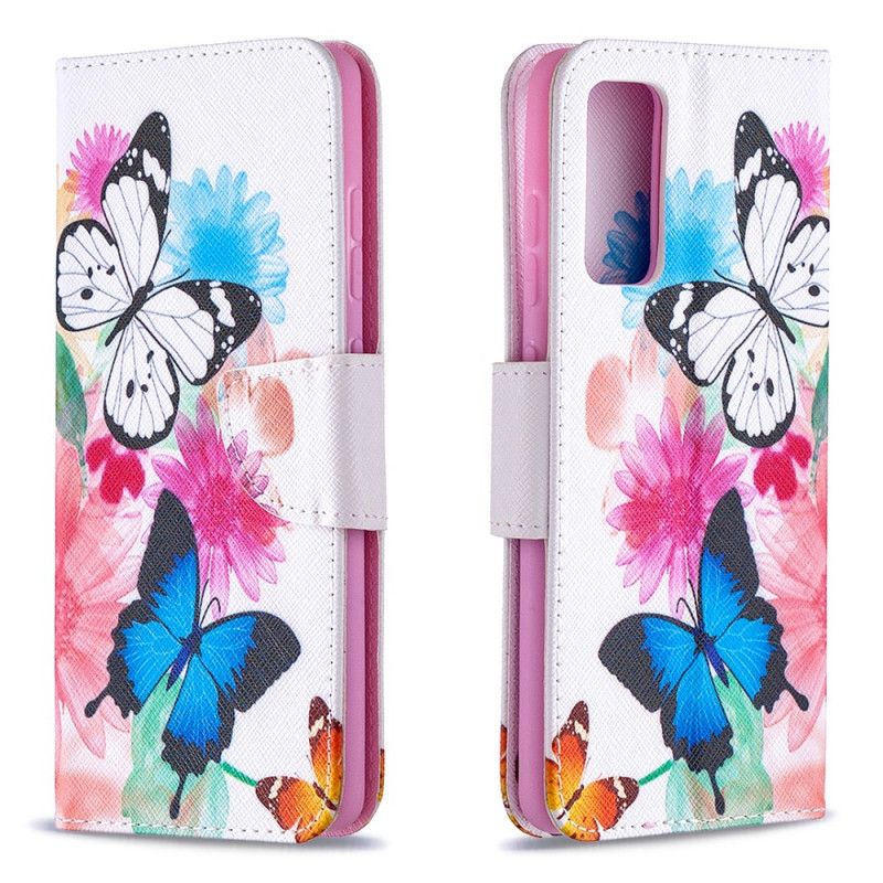 Housse Samsung Galaxy S20 Fe Papillons Et Fleurs Peints