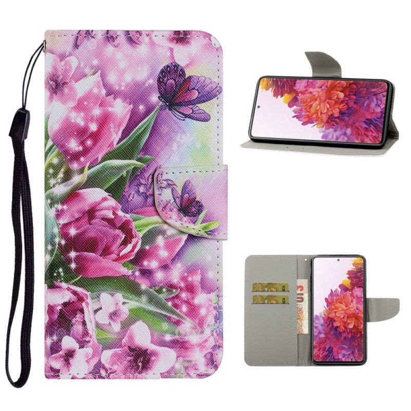 Housse Samsung Galaxy S20 Fe Papillons Et Tulipes
