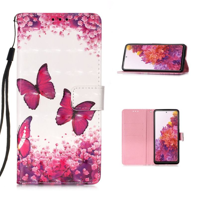 Housse Samsung Galaxy S20 Fe Papillons Rouges