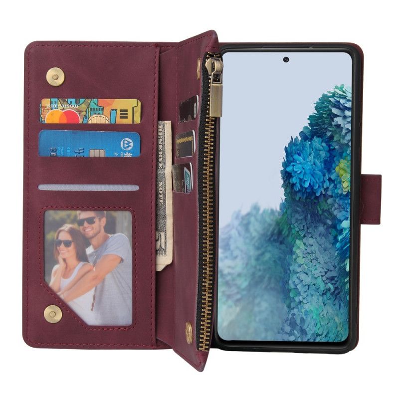 Housse Samsung Galaxy S20 Fe Style Cuir Multi-cartes Avec Lanière