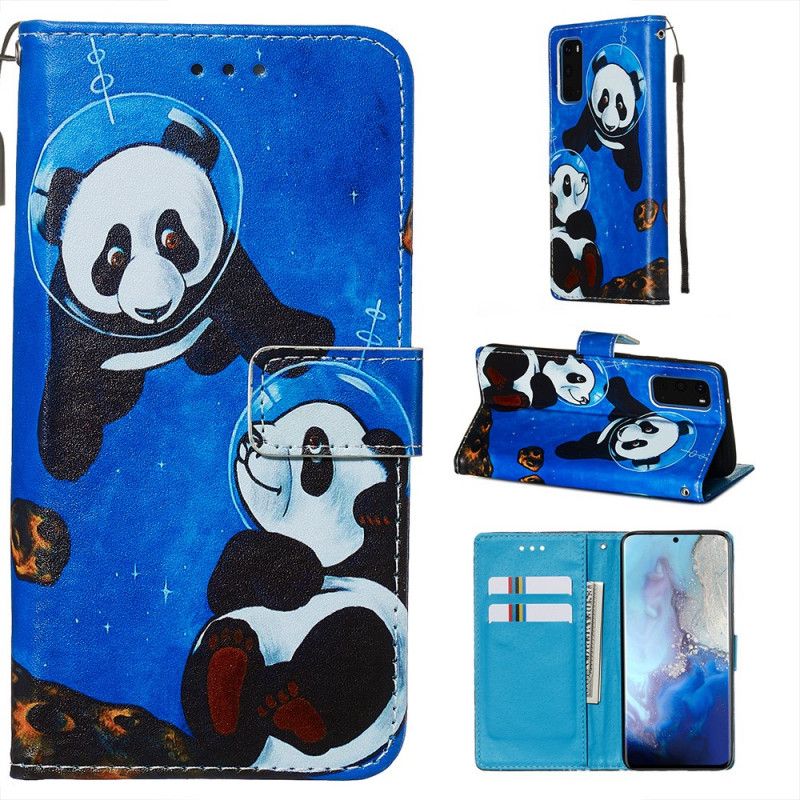 Housse Samsung Galaxy S20 Panda Cosmonautes