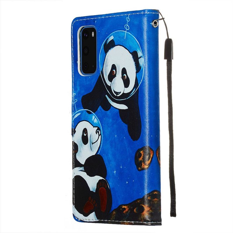 Housse Samsung Galaxy S20 Panda Cosmonautes