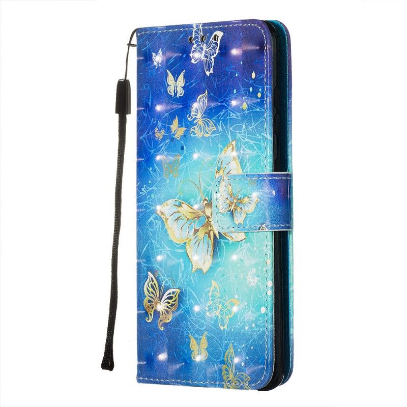 Housse Samsung Galaxy S20 Papillons Dorés