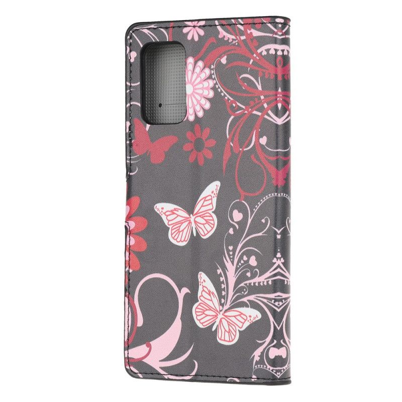 Housse Samsung Galaxy S20 Papillons Et Fleurs