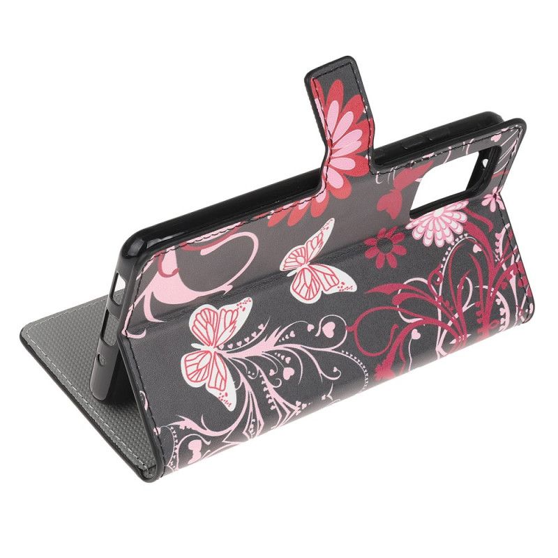 Housse Samsung Galaxy S20 Papillons Et Fleurs