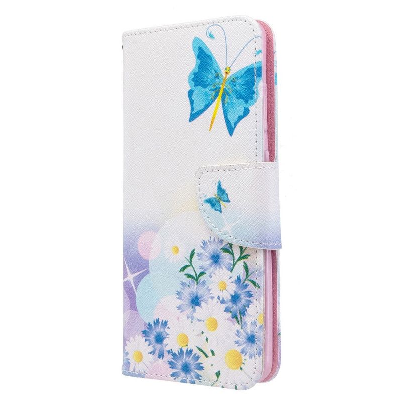 Housse Samsung Galaxy S20 Papillons Et Fleurs Peints