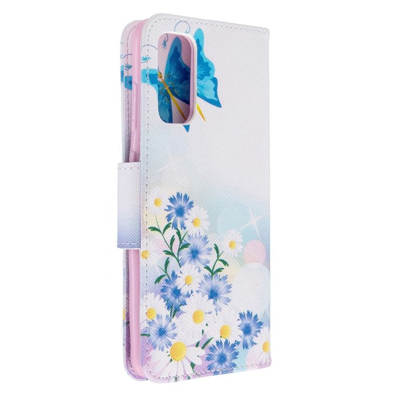 Housse Samsung Galaxy S20 Papillons Et Fleurs Peints