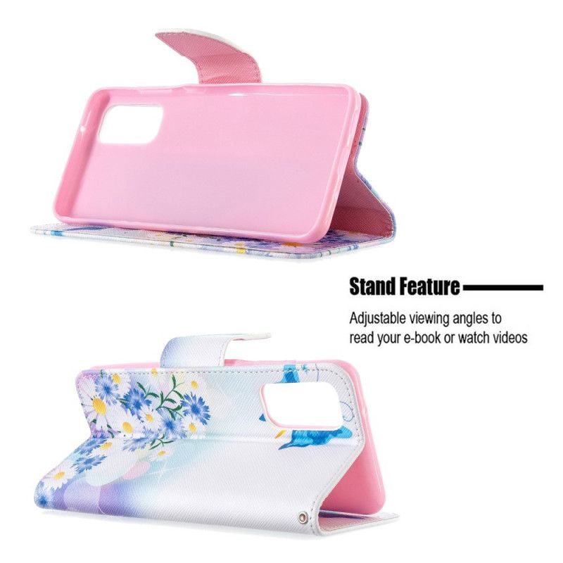 Housse Samsung Galaxy S20 Papillons Et Fleurs Peints