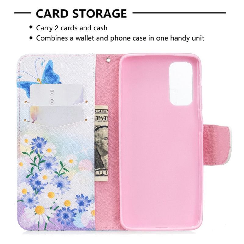 Housse Samsung Galaxy S20 Papillons Et Fleurs Peints