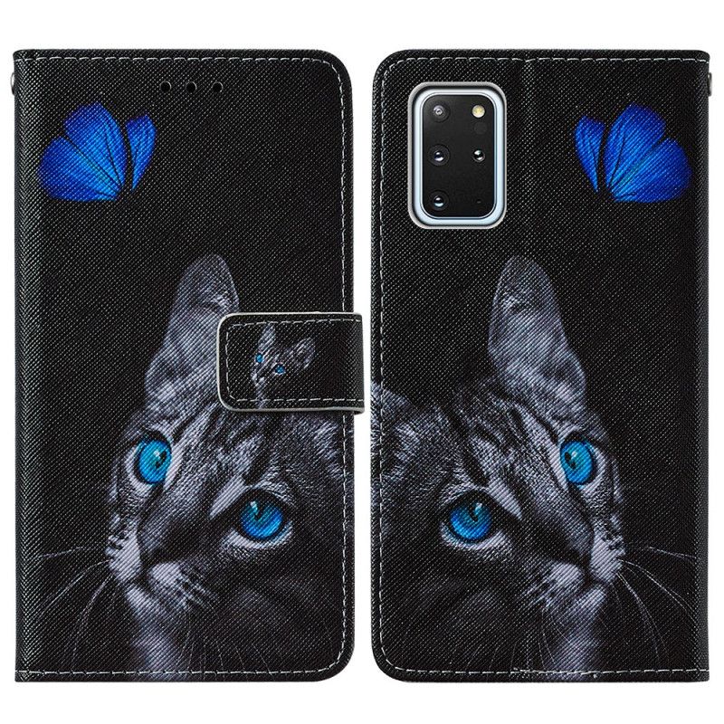 Housse Samsung Galaxy S20 Plus / S20 Plus 5g Chat Et Papillon Bleu