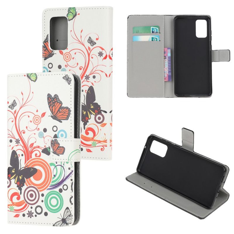 Housse Samsung Galaxy S20 Plus / S20 Plus 5g Papillons Et Fleurs