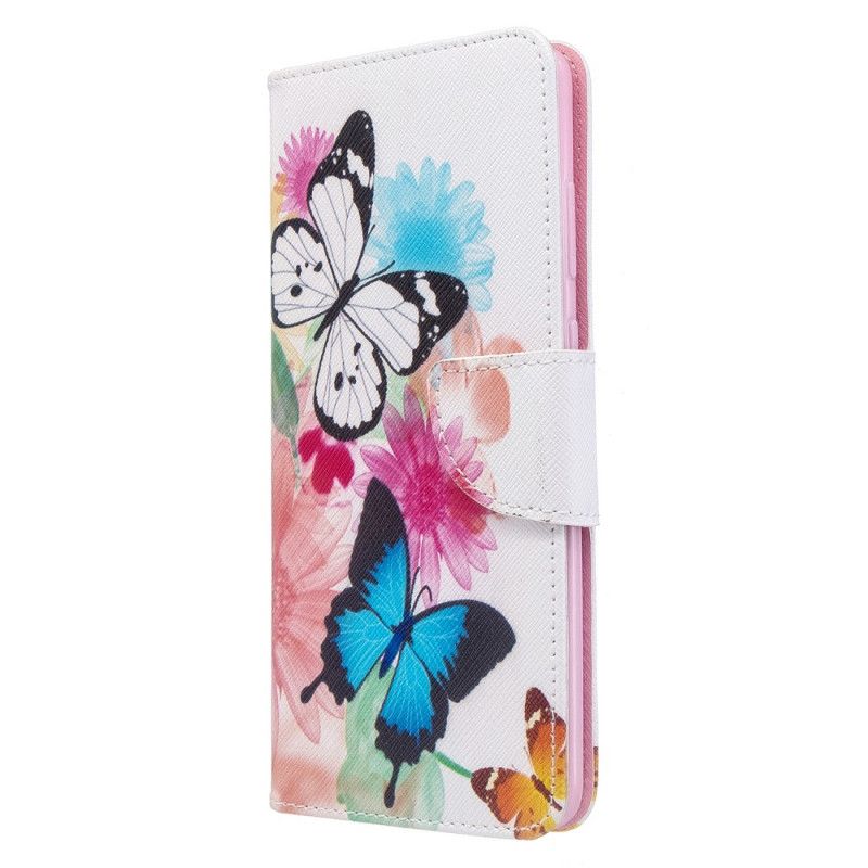 Housse Samsung Galaxy S20 Plus / S20 Plus 5g Papillons Et Fleurs Peints