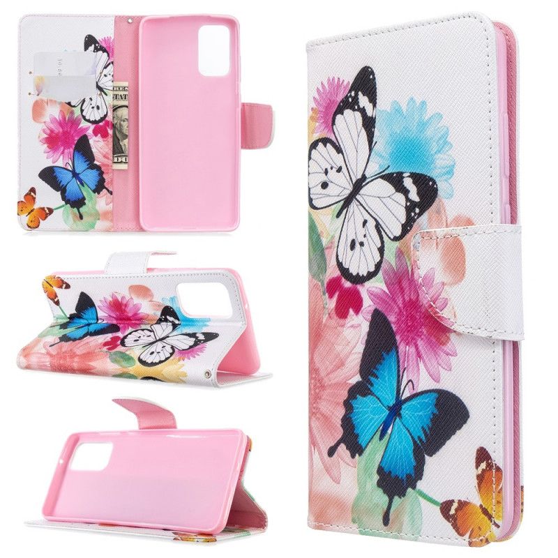 Housse Samsung Galaxy S20 Plus / S20 Plus 5g Papillons Et Fleurs Peints