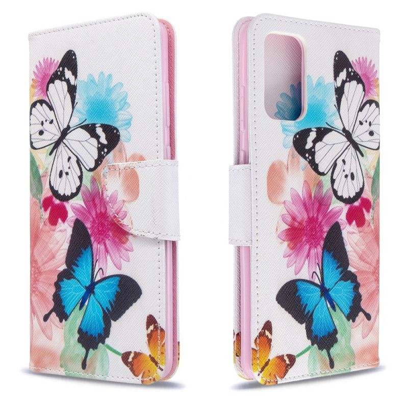 Housse Samsung Galaxy S20 Plus / S20 Plus 5g Papillons Et Fleurs Peints