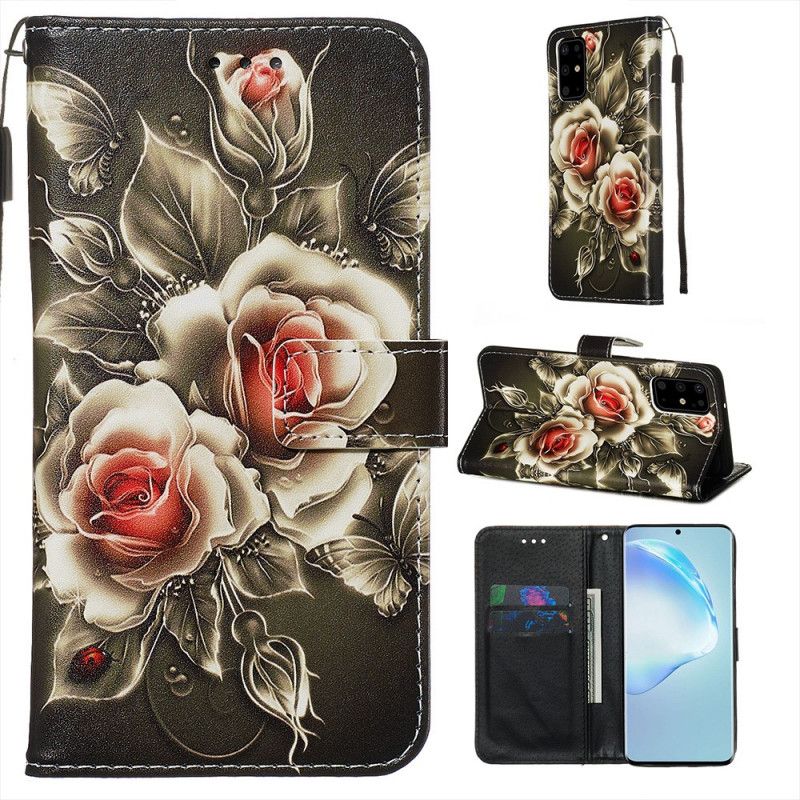 Housse Samsung Galaxy S20 Plus / S20 Plus 5g Roses Dorées