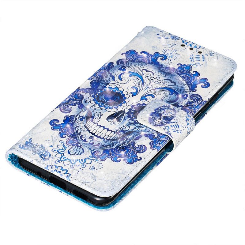 Étui Housse Samsung Galaxy S20 Tête De Mort Bleue