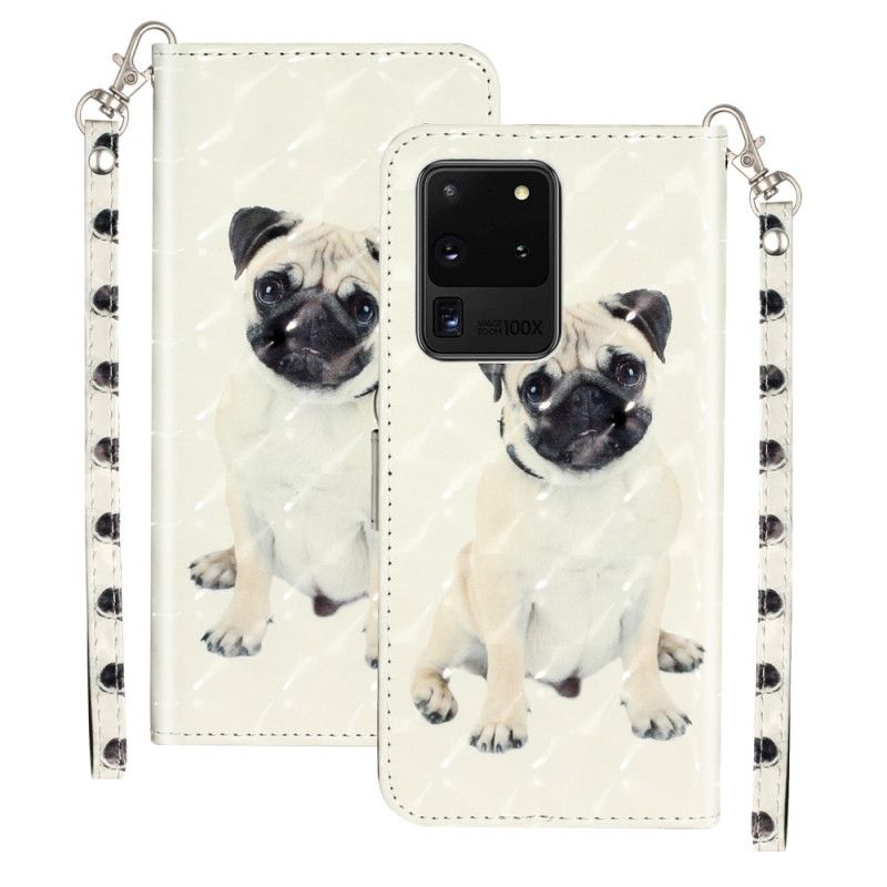 Housse Samsung Galaxy S20 Ultra Chien Light Spots À Lanière