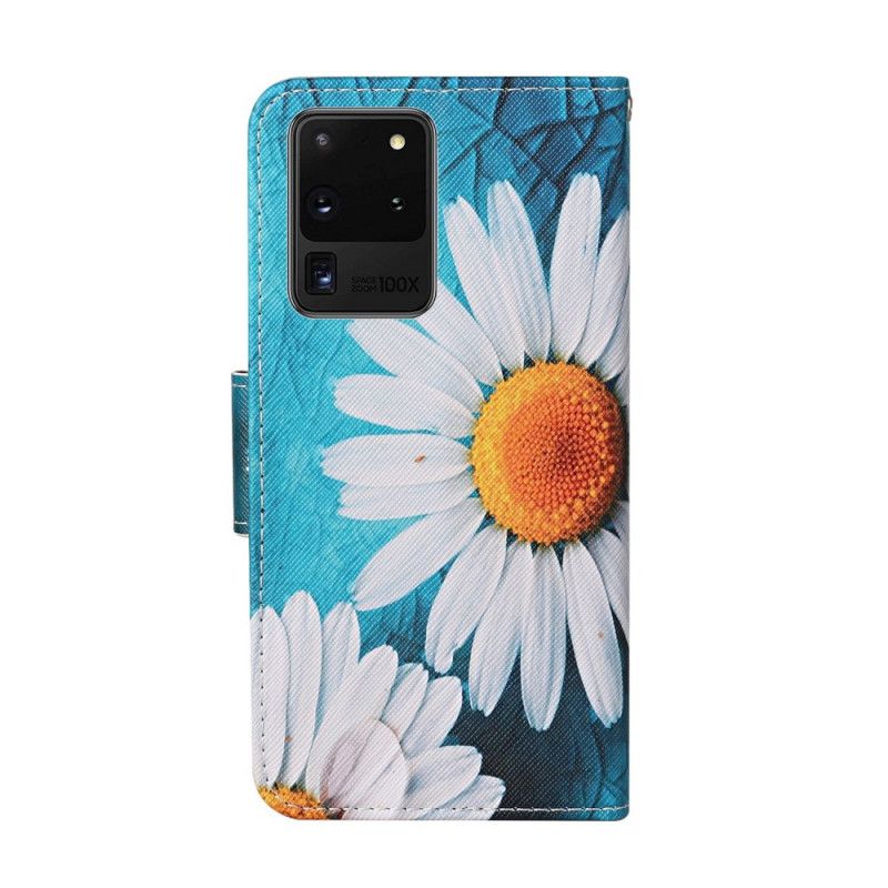 Housse Samsung Galaxy S20 Ultra Fleurs Magistrales Avec Lanière