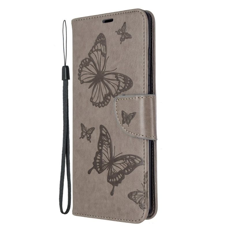 Housse Samsung Galaxy S20 Ultra Les Papillons En Vol Avec Lanière