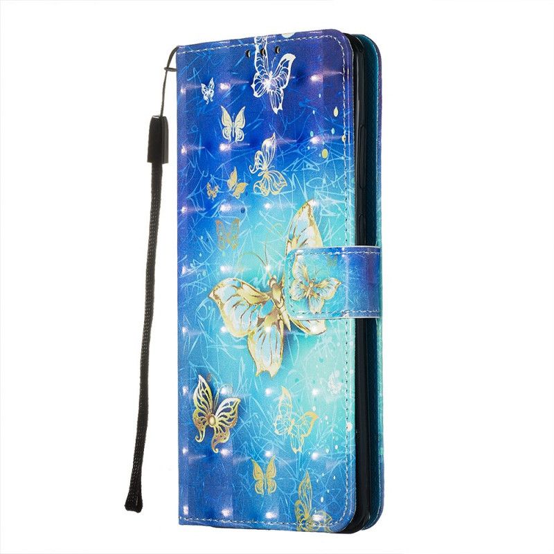 Housse Samsung Galaxy S20 Ultra Papillons Dorés