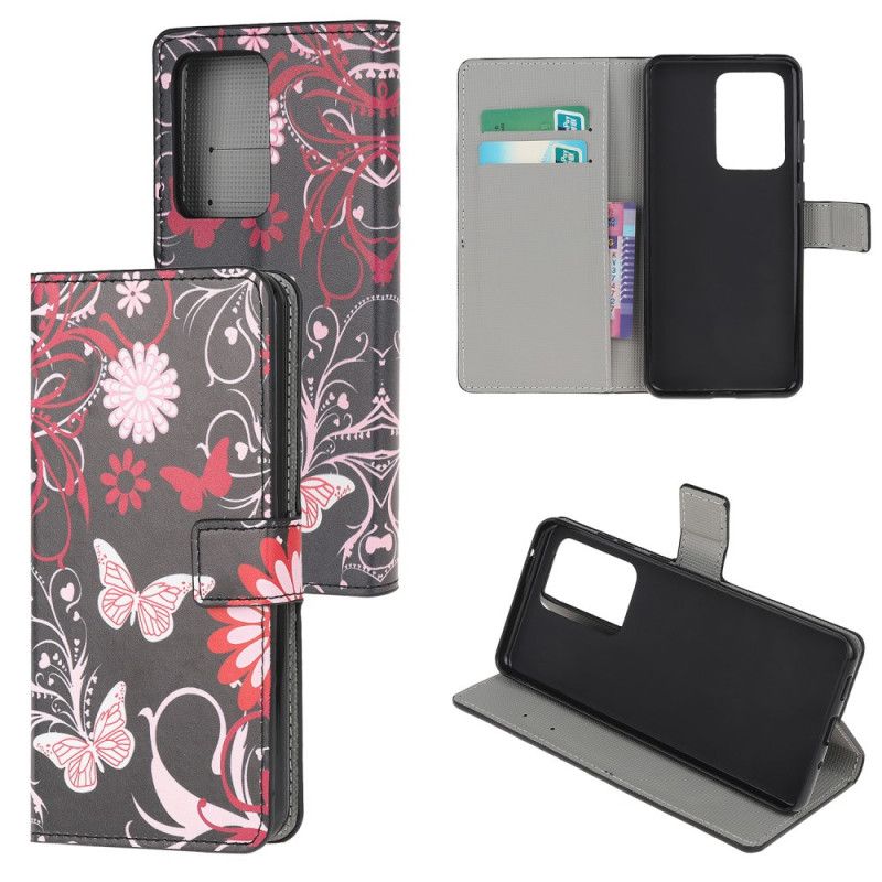 Housse Samsung Galaxy S20 Ultra Papillons Et Fleurs