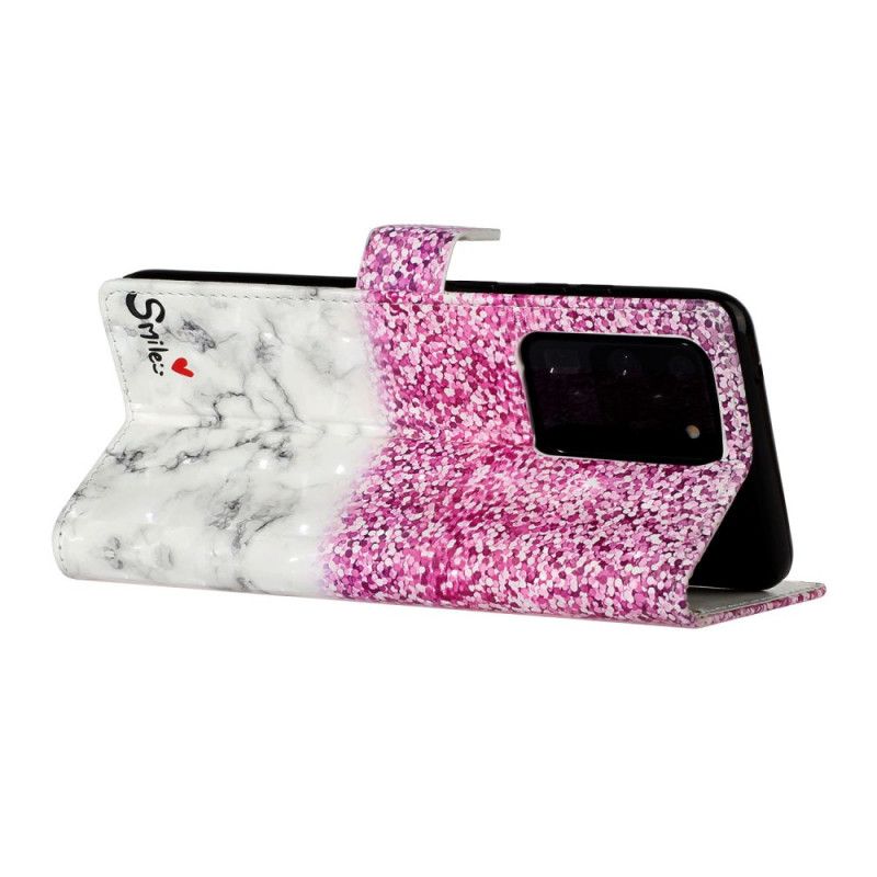 Housse Samsung Galaxy S20 Ultra Smile Paillettes