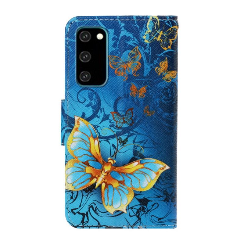 Étui Housse Samsung Galaxy S20 Variations Papillons À Lanière