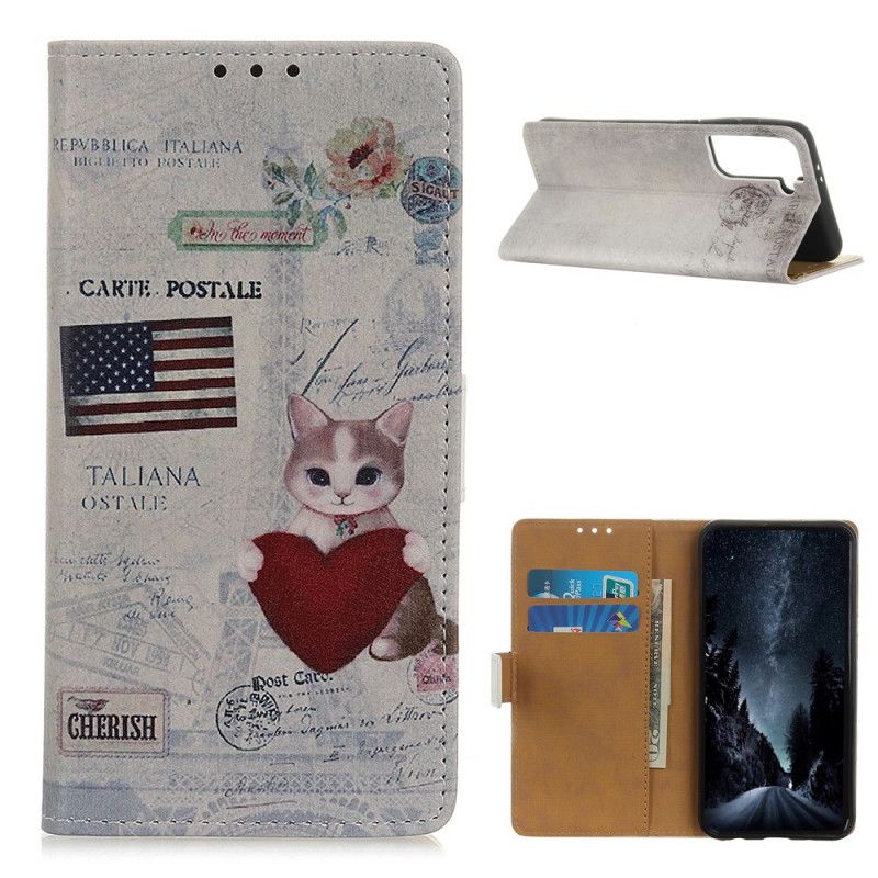 Housse Samsung Galaxy S21 5g Chat Voyageur