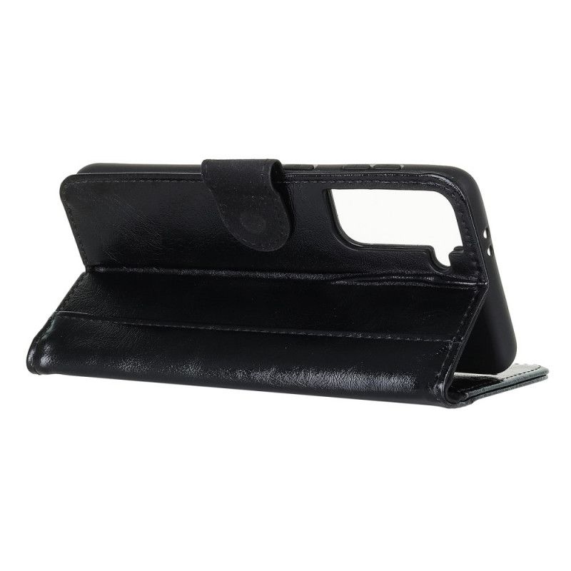 Housse Samsung Galaxy S21 5g Cuir Brillant Fendu