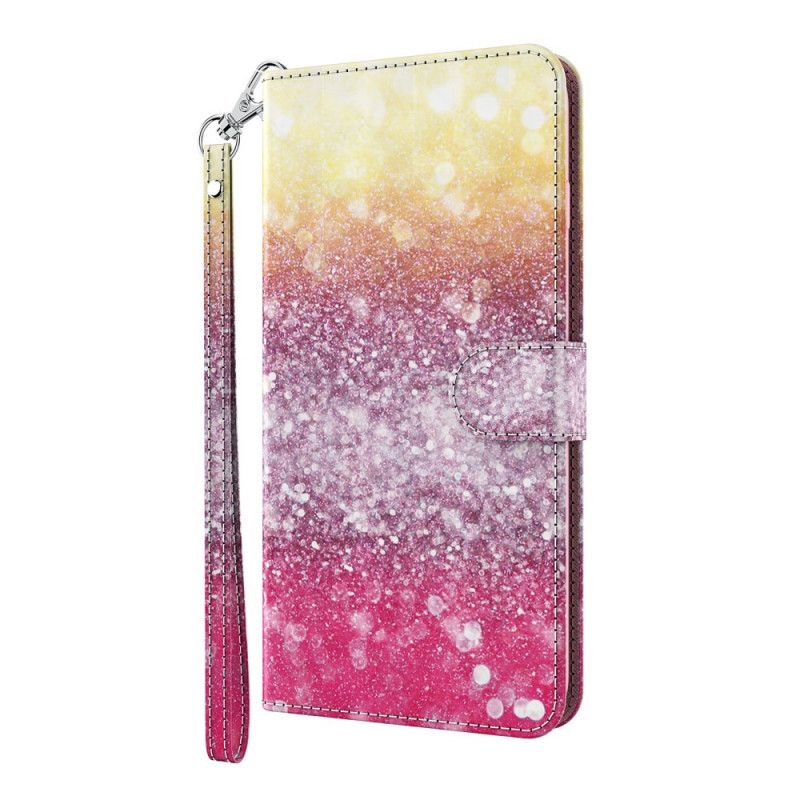 Housse Samsung Galaxy S21 5g Dégradé Paillettes Magenta