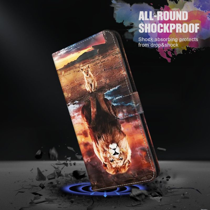 Housse Samsung Galaxy S21 5g Light Spot Lion Avec Lanière