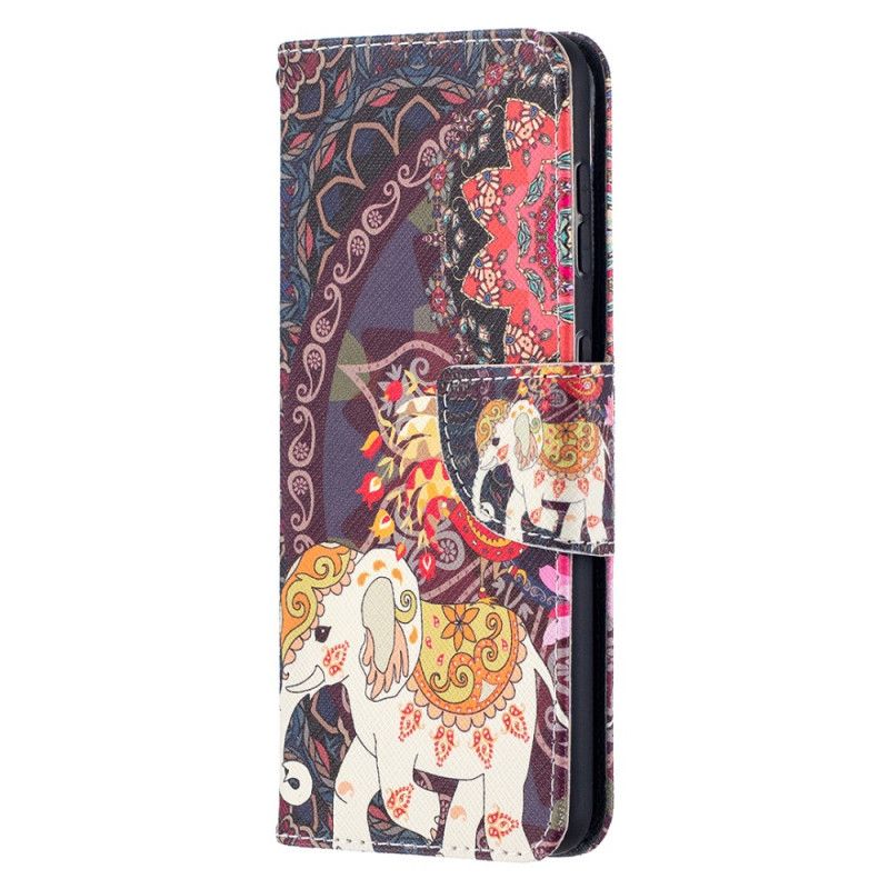 Étui Housse Samsung Galaxy S21 5g Mandala Éléphants Ethniques