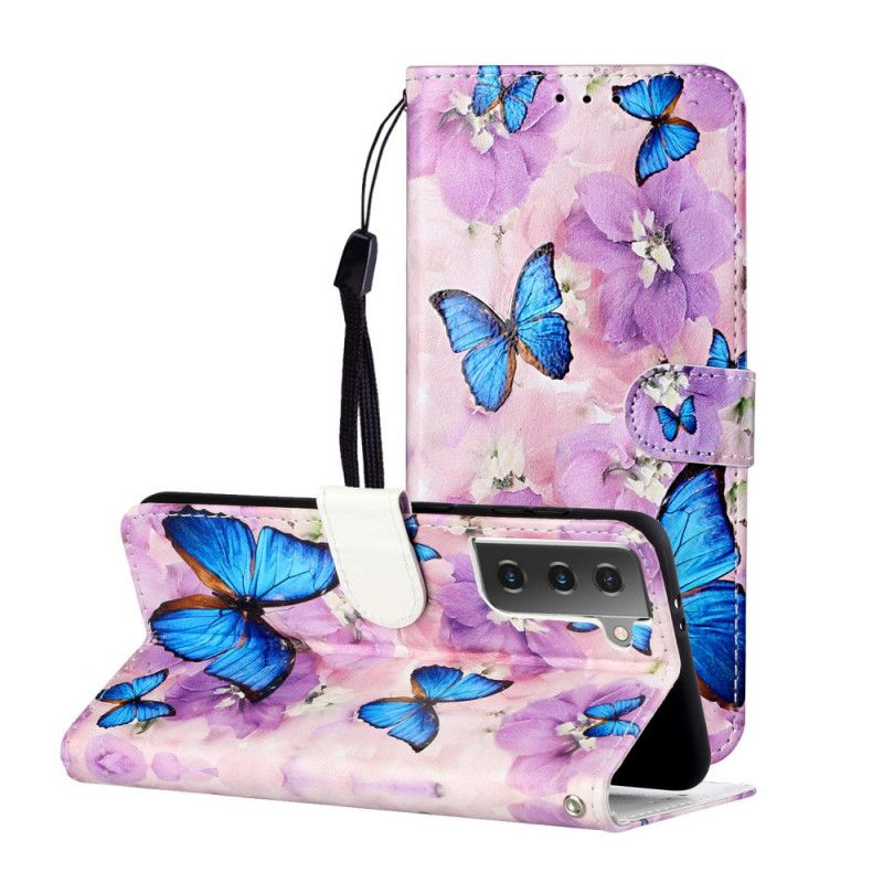 Housse Samsung Galaxy S21 5g Papillons Floraux