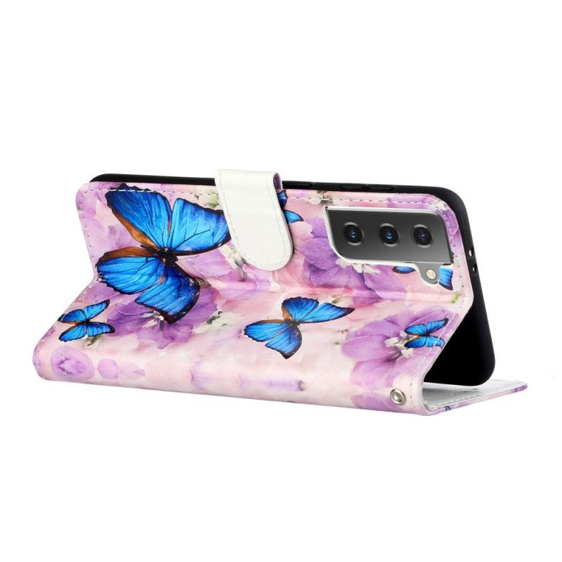 Housse Samsung Galaxy S21 5g Papillons Floraux