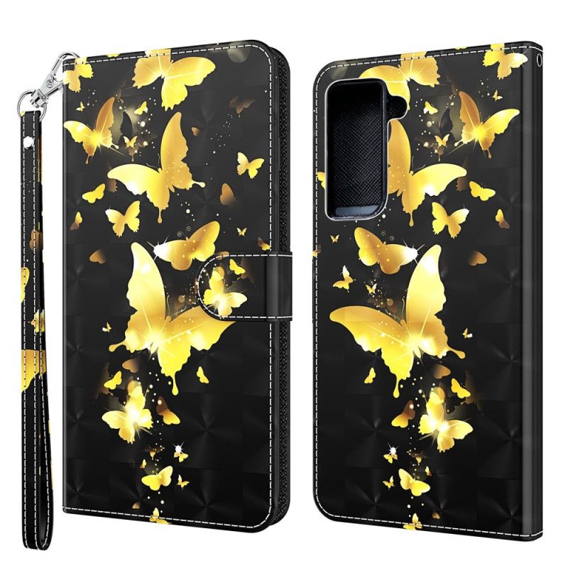 Housse Samsung Galaxy S21 5g Papillons Jaunes