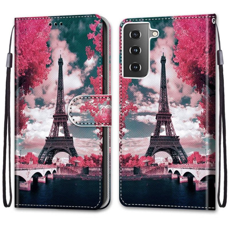 Étui Housse Samsung Galaxy S21 5g Paris En Fleurs