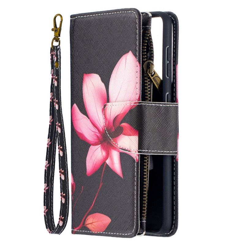 Housse Samsung Galaxy S21 5g Poche Zippée Fleur