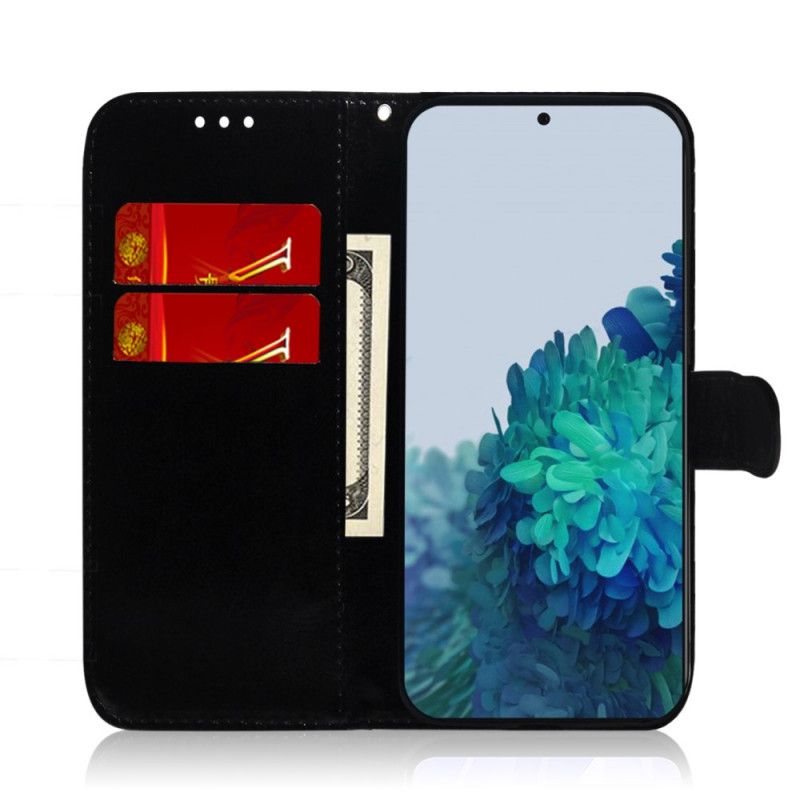 Housse Samsung Galaxy S21 5g Simili Cuir Couverture Miroir