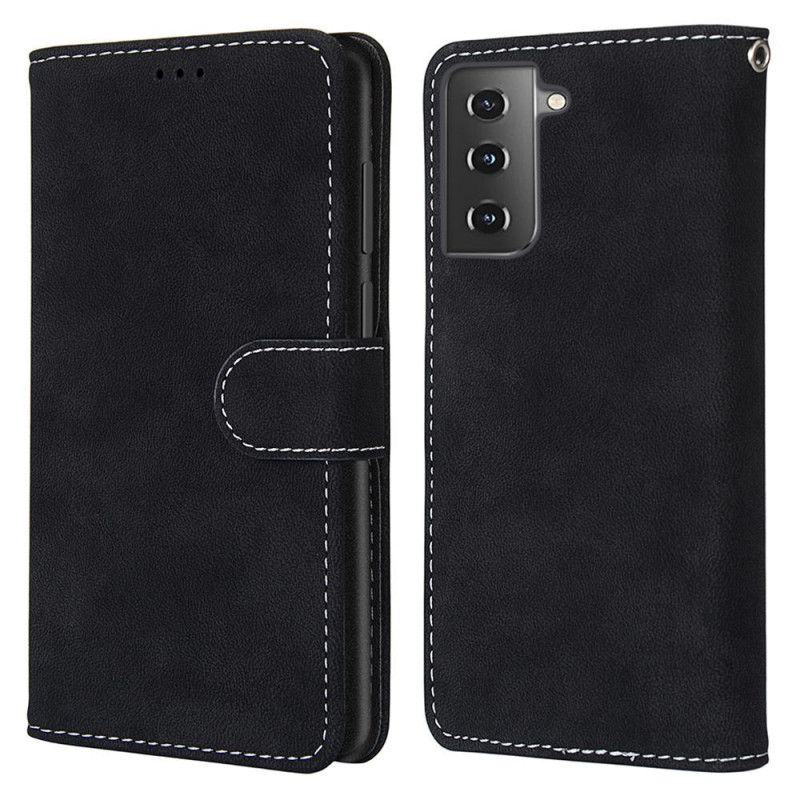 Étui Housse Samsung Galaxy S21 5g Simili Cuir Vintage New Colors
