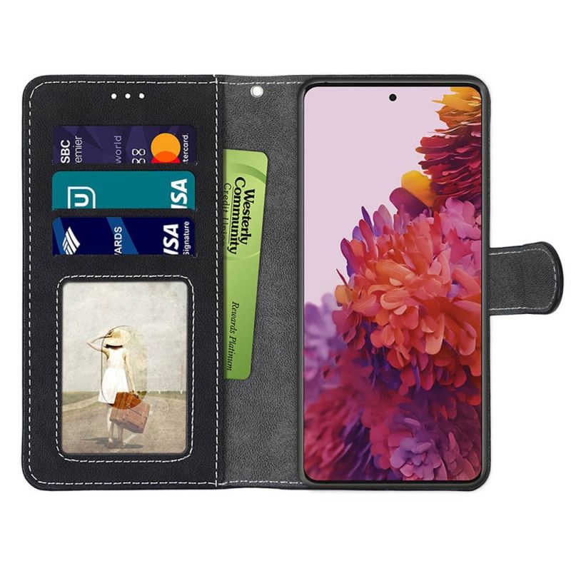 Étui Housse Samsung Galaxy S21 5g Simili Cuir Vintage New Colors