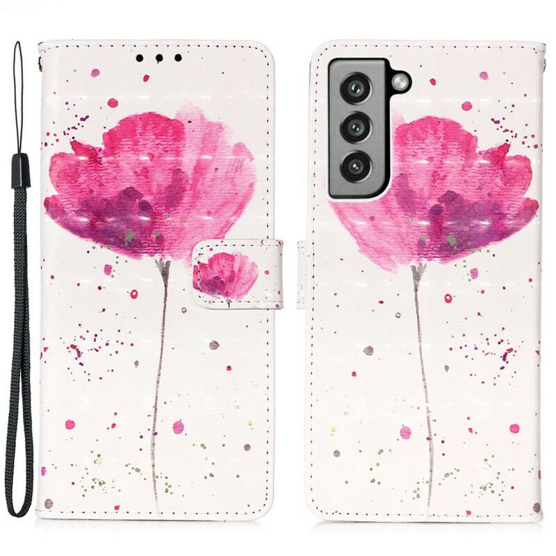 Housse Samsung Galaxy S21 FE Coquelicot Aquarelle