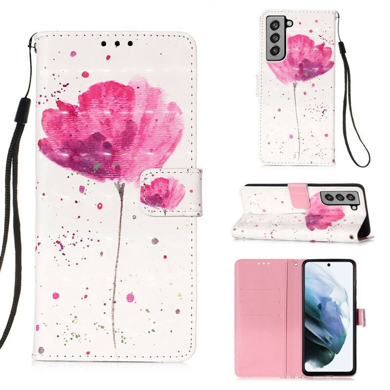 Housse Samsung Galaxy S21 FE Coquelicot Aquarelle