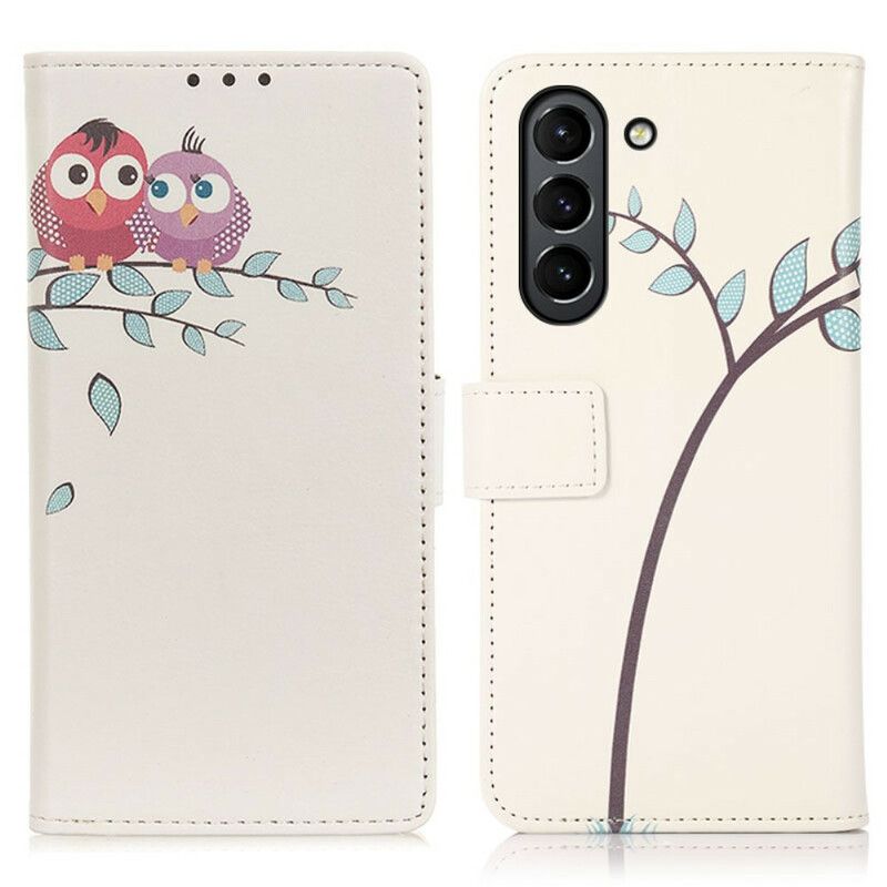 Housse Samsung Galaxy S21 FE Couple De Hiboux Sur L'arbre