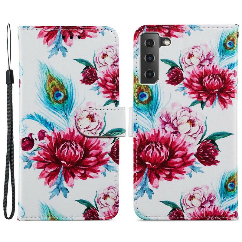 Housse Samsung Galaxy S21 FE Fleurs Intenses