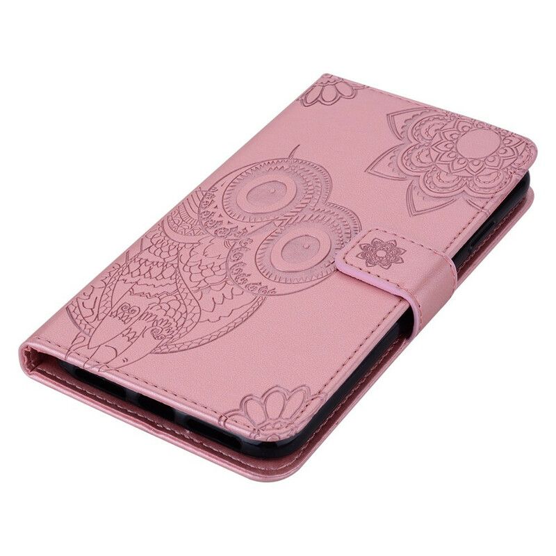 Housse Samsung Galaxy S21 FE Hibou Mandala Et Lanière