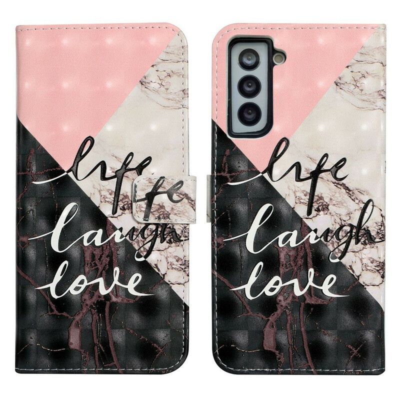 Housse Samsung Galaxy S21 FE Life Laugh Love